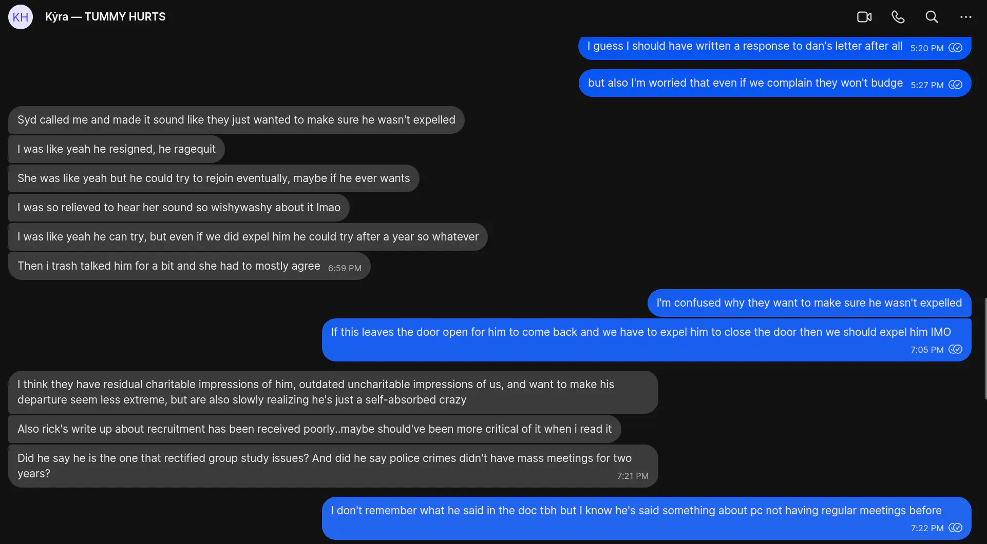 Kyra Syd Dan expelled screenshot 2